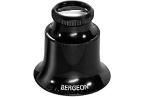 Bergeon 1458-A-15 Watchmakers Double Lens Eyeglass Loupe 15x Magnification