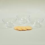 3 x Clear Plastic Beauty Salon Facial Mask Mixing Bowls - Medium 12cms