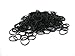 Pack of 250 Small Mini Hair Elastics Rubber Braiding Bands for Dreads Cornrows Braiding (Black)
