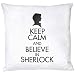 Produktbild Stylotex Dekokissen Keep Calm and Believe in Sherlock