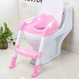 Hukimoyo Potty Training seat, Kids Toilet seat for Western Toilet, Potty Trainer for Baby, Slip Resistant Training seat for Children (1 Pc) (Pink)