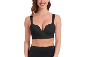 URPLITY Women Seamless Sports Bra Padded Plus Size Sleep Bras for Girls in Yoga Bralette Push Up Support Comfort Camisole Gym Bra