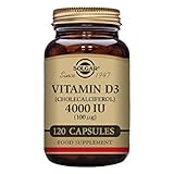 Solgar Vitamin D3 (Cholecalciferol) 4000 IU (100 µg) Vegetable Capsules - Pack of 120