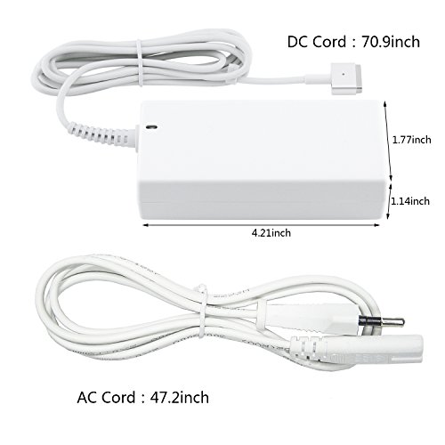 WEGEWANG 60W MagSafe 2 Power Adapter, 60W Netzteil Ladegerät für Apple Retina Display Macbook Pro 13-Zoll 15-Zoll - 4