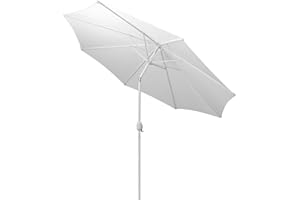 Yellowshop. - Ombrellone palo centrale Ø 3,0xH2,50 mt con snodo e 8 stecche Bianco o Tortora - BAIA (Bianco)