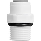 Ctyjia 1 Piece Water Filter Connectors, 1/2" Male Thread to 3/8" Straight Quick Connect Connectors, for Reverse Osmosis Water
