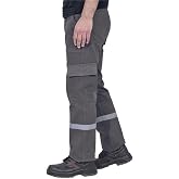Şensel, Reflekt&ouml;rl&uuml; Kışlık İş Pantolonu, Gri, Komando Cepli -73E832-