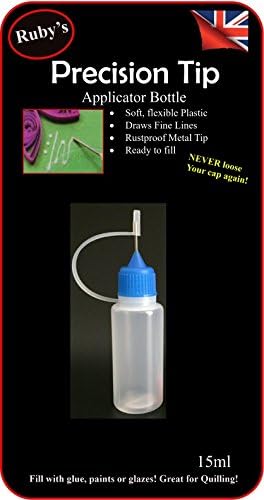 1pc Blue Tip Empty 15ml Bottle Precision/Needle Tip -Ideal for filling GEMTAC, Quilling, Craft, Glue, Glaze Bling my shoes Trademark UK00003085705 (1)