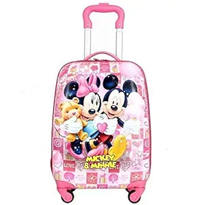 Ds PARADISE Boys and Girls Polycarbonate Cartoon Print Mickey Mouse 16 INCHES/Luggage/Travel Suitcase for Kids, Trolley Bag, Blue