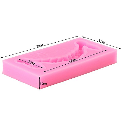 Yalulu 5 Stück Barock Blumenrebe Form Silikon Formen 5-Teiliges Set, 3D Silikon Backform für Kuchen-Fondant Dekorieren - 6