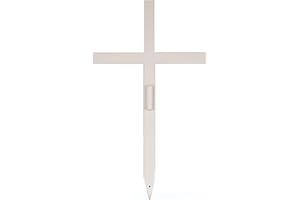 SHINCEL Estaca de cruz conmemorativa para carretera, al aire libre, cementerio, funeraria, marcador de tumba de metal para seres queridos, mascotas, acabado con recubrimiento en polvo blanco,