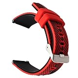 TRUMiRR 22mm Quick Release Uhrenarmband Double Color Silikon Gummi Handgelenk Armband für Samsung Gear S3 Classic Frontier, Gear 2 Neo Live, Moto 360 2 46mm, Pebble Time, LG G Watch Urbane, Vector