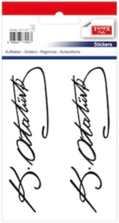 Tanex Atatürk İmza Duvar Sticker, 2'li Set, Siyah