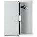 Produktbild Saxonia Tasche HTC One Mini 2 Hülle Flip Case Schutzhülle Wallet mit Kartenfach Weiß