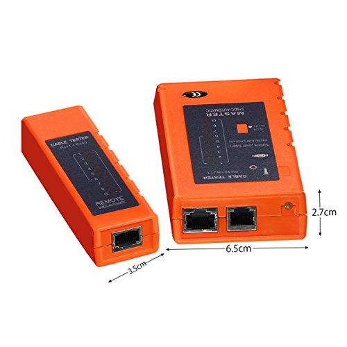 Aimtech® Kabeltester 3 in 1 Crimp Crimper +100 RJ45 RJ11 CAT5 CAT5e Verbindungsstück -Stecker Abisolierzange Network Tool Set - 6