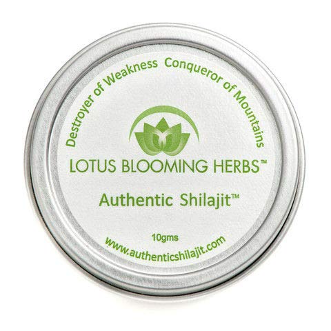 Lotus Blooming Herbs Shilajit Autentica - 10 Grammi (Fornitura per 1-2 Mesi) - Shilajit Originale dell'Himalaya Sotto Forma di Resina, Naturale, Pura, Potente