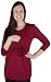 Mija – Elegant Maternity blouse with belt 3/4 sleeves 3024 (12 / 14, Burgund)