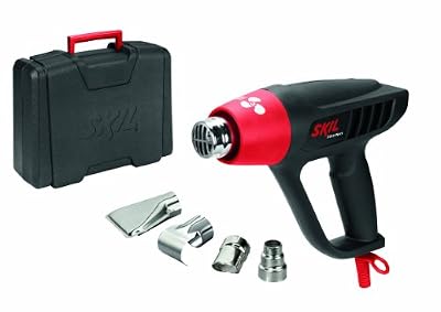 Skil 8003DC Pistolet Air Chaud / Decapeur Thermique avec Température réglable sur 3 positions (2000W, 4 Buses, Coffret)