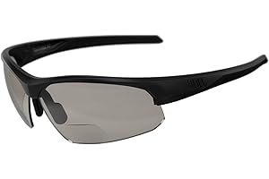 BBB Cycling - Occhiali da bici Impress Reader - Lenti fotocromatiche con finestra di lettura - Ponte nasale regolabile - Accessori bici - Leggero - Nero lucido - BSG-59PH
