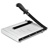 cortadora de tarjetas de visita electrica anabella Base duradera de metal sólido con componentes de plástico ABS. Guía de tamaño estándar ajustable y bloqueable para precisión de corte.