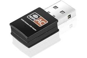 GENERISCH Pamięć WLAN AC 600 Mb/s Dual Band 2,4 GHz / 5 GHz WiFi Klucz bezprzewodowy USB Expansion Internet Stick Card Antena PC/Laptop kompatybilny z Windows 11/10/8.1/8/7/XP, Mac 10,9-10,15