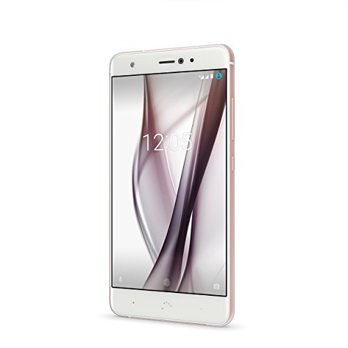 BQ C000258 Aquaris X Smartphone (13,2 cm (5,2 Zoll) Display, 32 GB interner Speicher, Android Oreo 8.1) weiÃŸ/perl-rosa