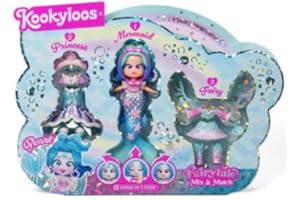 KOOKYLOOS FAIRYTALE MIX & MATCH PEARL - 1 laleczka z 3 strojami z bajek. Zawartość: 1 laleczka, 1 strój księżniczki, 1 strój syrenki i 1 strój wróżki