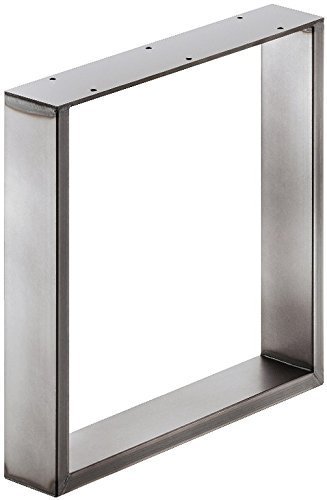 GedoTec® Stahl-Bankkufe Sitzbank Tischfuss zum Anschrauben | Tragkraft 200 kg | Metall Rohstahl lackiert im Vintage / Retro Look | Profil 80 x 20 mm | Tischbein höhen-verstellbar +10 mm | Markenqualität für Ihren Wohnbereich