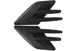 ‎MORECHIOCE Auto Seite Luftauslass Dekoration Lüftungsgitter,MoreChioce 2 Stück Lufteinlassschaufel Lufteinlass Gitter Vent Dekoration Motorhaube Lüftungsgitter Kotflügel Belüftungsabdeckungen,Schwarz