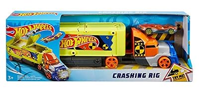 Hot Wheels Camion Crash transporteur pour carambolages de voitures, jouet pour enfant, GCK39