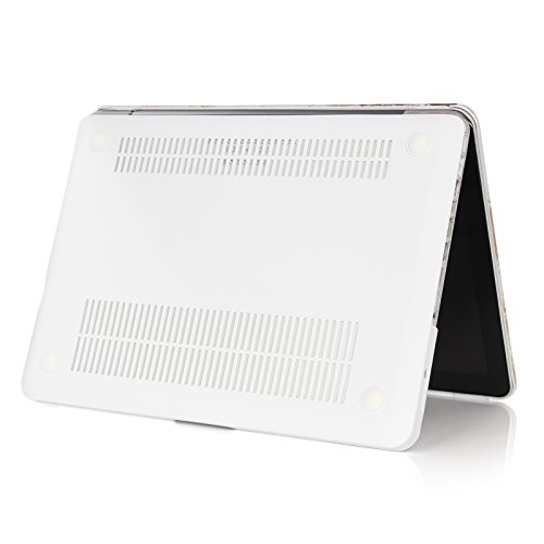Macbook Pro 13 Hülle,Aomo Macbook Pro 13 Zoll Tasche Marmor Muster Gummi Beschichtet Hartschale Sleeve Schutzhülle für Macbook Pro 13.3 Modell: A1278 [Marmor Muster Weiß 01] - 5