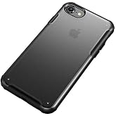 Spia Apple iPhone SE 2020-2022 ile uyumlu Kılıf Siyah Vulga Sert Kapak Orijinal Esnek İnce Geliştirilmiş Dayanıklı Darbe Karş