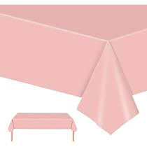 LIKAJON Einweg-Tischdecke Blush Pink – 137 X 274 Cm, Wasserdichtes PEVA, Perfekt Für Partys, Geburtstage, Babypartys & Picknicks