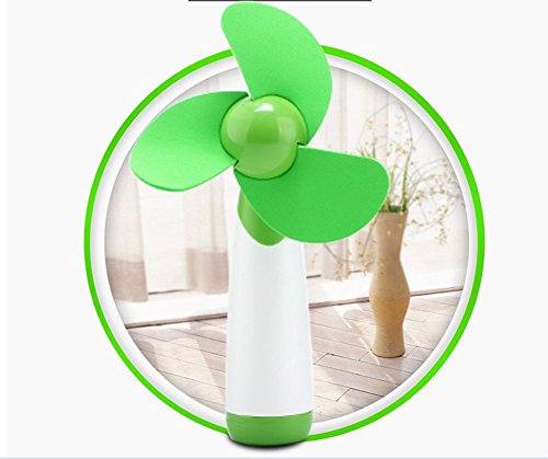 Leisial Handventilator, Miniventilator, Mini USB Fan, Lüfter ventilator für heiße Sommeraußen Reisen,Grün - 3
