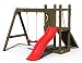 Produktbild Fungoo Spielturm Dexter mit Einzelschaukel und roter Rutsche 175 ,03870