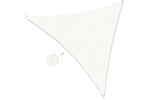 SUNNY GUARD Sun Shade Sail Triangle 3x3x3m Waterproof UV Block for Garden Outdoor Patio - Cream