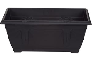 Whitefurze G02026 40cm Venetian Window Box - Black