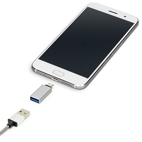 Urcover® USB-C auf USB 3.0 A OTG Adapter / Konverter Umwandler von USB Type-C Input in Micro-USB für Typ-C Geräte wie MacBook Pro , MacBook (2015) , ChromeBook Pixel , Nexus 5X , Nexus 6P , Nokia N1 , OnePlus 2 und weiter [Grau] - 8