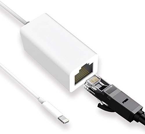 Lightning to RJ45 Ethernet LAN Wired Network Adapter Compact for iPhone iPad - Overseas Travel