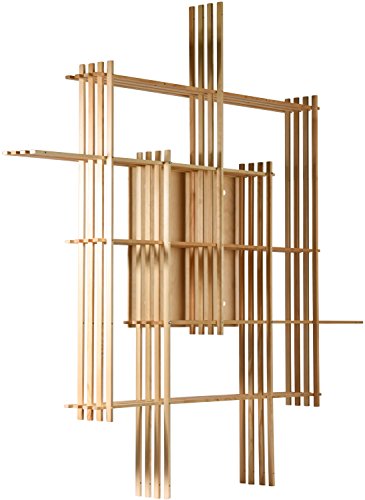 doLuxe 29705e Flexibles Designer Wandregal mit 680 Möglichkeiten, CD DVD Regal offen zum Aufhängen, Schweberegal, Holz, natur, 97.00 x 16.00 x 97.00 cm - 12