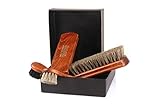 Die Schuhanzieher Ensemble de brosses à chaussures brillantes Classic Edition - Brosse de crins fabriqués en bois de hêtre z2487