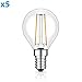 Price comparison product image ledscom.de E14 LED Lamp Filament G45 1,8W =20W Warm White 180lm A++ For Indoor And Outdoor, 5 Pcs