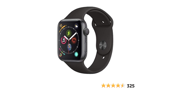 Apple Watch Series 4 (GPS, 44mm) Aluminiumgehäuse Space Grau - Sportarmband  Schwarz : Amazon.de: Elektronik \u0026 Foto