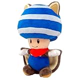 Namco Bandai - Peluche Flying Squirrel Blue Toad Plush De 20 Cm