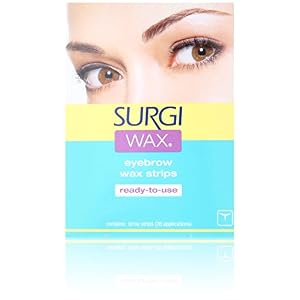 Surgi Wax Eyebrow Wax Strips - Eyebrow Hair Removal for Women - (28 Strips) - with Surgi Soothe Cream