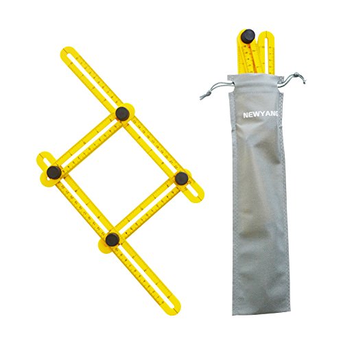 Angle izer Vorlage Werkzeug,Winkelschablone Werkzeug,General Angleizer Vorlage Lineal für Handymen Builders Handwerker (PVC) - 2