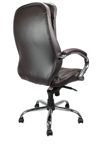 Eliza Tinsley 618KTAG/LBW High Back Leather Faced Executive Armchair with Chrome Base