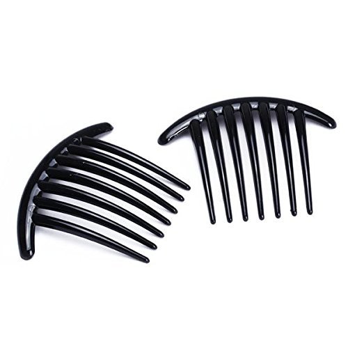 Gleader 2pcs Hair Comb Pin Accessories Plastic Women Lady Fashion Black