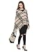 Cayman Beige & Black Reversible Acrylic Wool Poncho Sweater RS.1147.00
