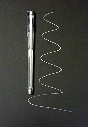 Metallic Gel Pens - Choice of Gold, Silver, Pink, Burgundy, Purple or Black (2, Silver)